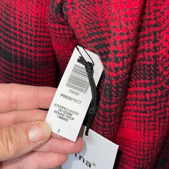 Tna Womens Jacket Size Large Red Prospect Sherpa Shacket Plaid Button Down - Picture 9 of 10